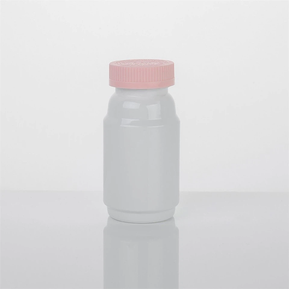 Bol Mawr Gwyn Plastig Calsiwm Dabled Ail-lenwi Potel