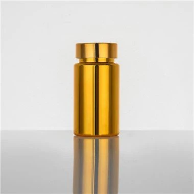 Plastig Aur Electroplating PET Pill Poteli